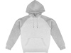 Толстовка с капюшоном Dublin мужская, серый меланж/белый меланж
