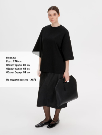 Футболка оверсайз Big boss, черная, размер XS/S