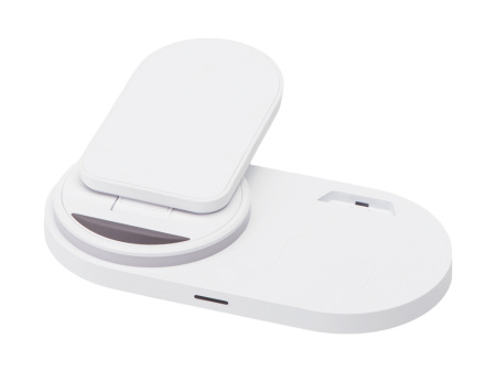 Складная зарядная станция с беспроводной зарядкой Flashport, 15 Вт, белый (Р) Складная зарядная станция с беспроводной зарядкой Flashport, 15 Вт, белый (Р)