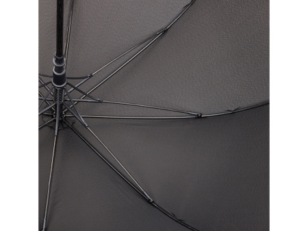 Зонт трость мужской TORBER, полуавтомат, черный, каркас файбергласс, эпонж, пластиковая ручка, диаметр 120 см