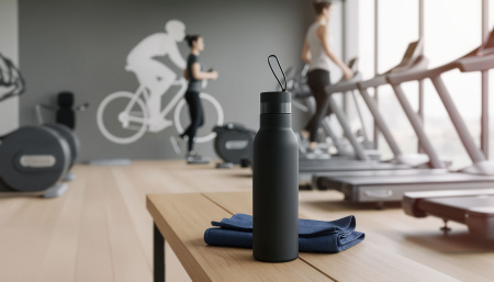 Бутылка для воды "Фитнес" 700 мл, покрытие soft touch