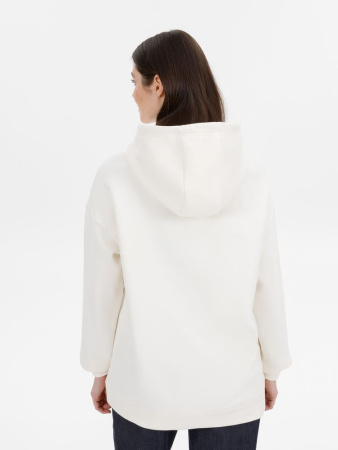 Худи оверсайз унисекс Snuggie, молочно-белое, размер XS/S