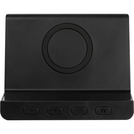 Станция беспроводной зарядки с часами Electron, ver.2, черная Станция беспроводной зарядки с часами Electron, ver.2, черная