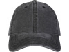 Графтон 6-панельная промытая кепка, черный