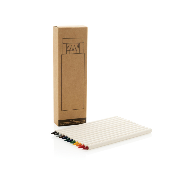 Набор вечных цветных карандашей Micki Infinity GRS, 12 шт