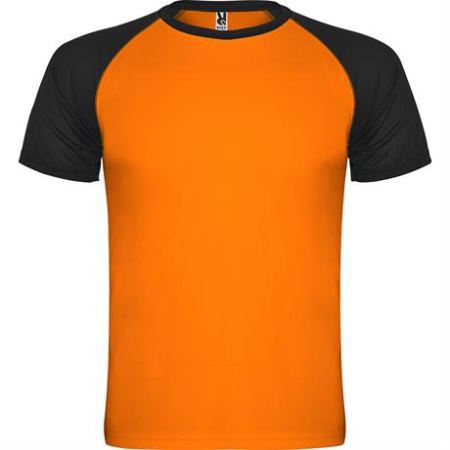 Спортивная футболка INDIANAPOLIS мужская, ФЛУОРЕСЦЕНТНЫЙ ОРАНЖЕВЫЙ/ЧЕРНЫЙ 3XL