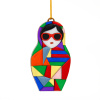 Ёлочная игрушка Матрешка с мозаикой (разноцветный)