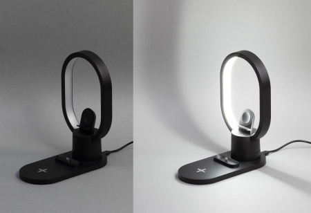 Настольная беспроводная (15W) зарядная станция "Starship" с лампой Настольная беспроводная (15W) зарядная станция "Starship" с лампой