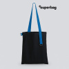 Шоппер Superbag black (чёрный с голубым)