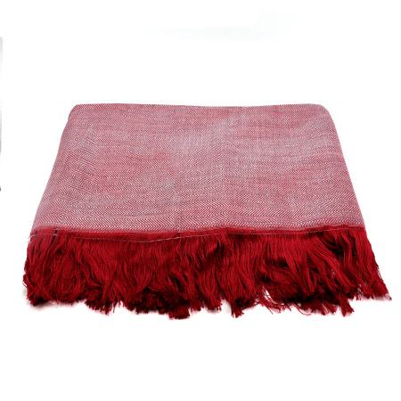 Плед полушерстяной COMFORT, бордовый