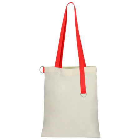 Сумка для покупок White GLOW 325 г/м² с ремувкой, красная