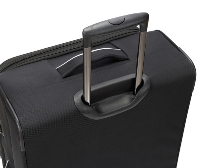 Чемодан TORBER НЕРО, чёрный, переработанный ПЭТ, 48 х 28 х 79 см, 90 л