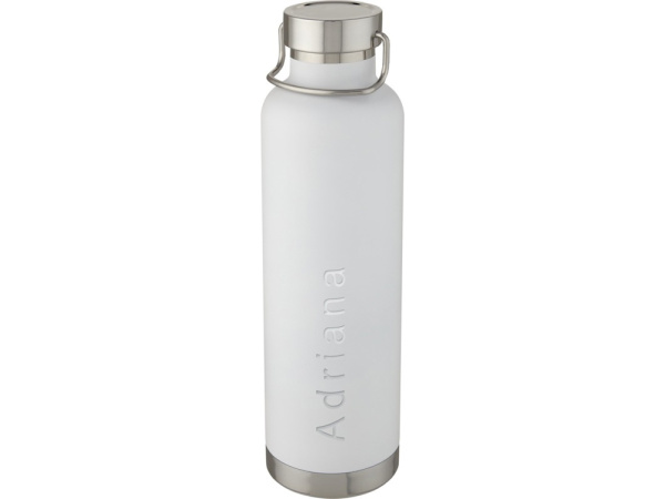 Thor, медная спортивная бутылка объемом 1 л с вакуумной изоляцией, белый