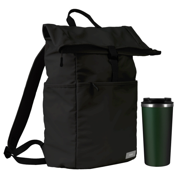 Подарочный набор Palermo, Boston, черный/зеленый (рюкзак, термокружка) Подарочный набор Palermo, Boston, черный/зеленый (рюкзак, термокружка)
