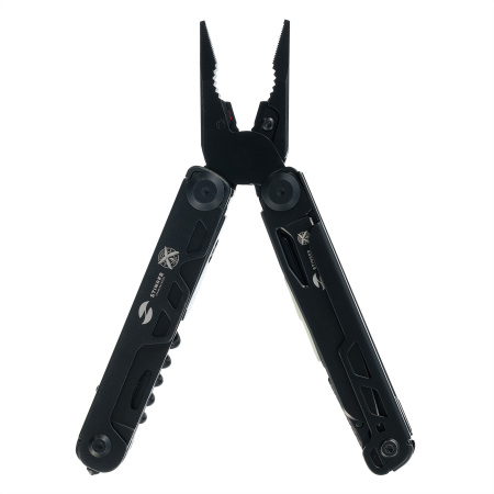 Мультитул Stinger, 113 х 19 мм, 19 функций, сталь, черный, в картонной коробке, в комплекте нейлоновый чехол