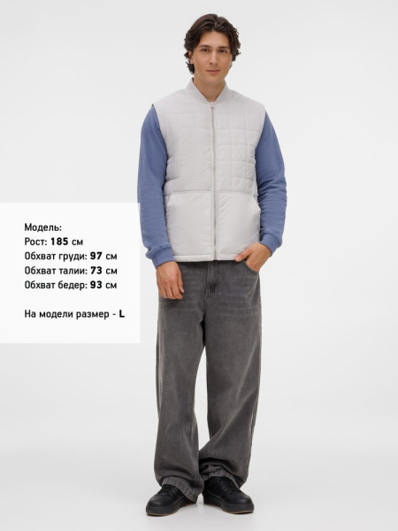 Жилет унисекс Warmbridge, светло-серый, размер S