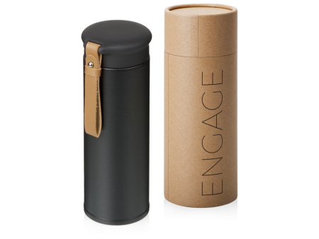 Подарочный набор с пледом, термосом Cozy hygge 2.0, черный