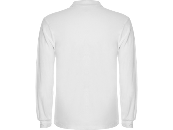 Рубашка поло Estrella мужская с длинным рукавом, белый
