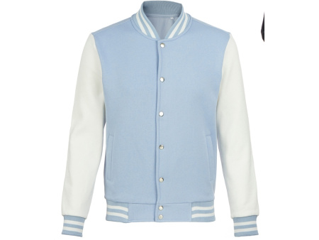 Бомбер Oxford, небесно-голубой/молочный, унисекс