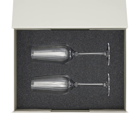 Ложемент под 2 бокала для шампанского (рифленое стекло) в среднюю коробку-трансформер (арт. 695721)