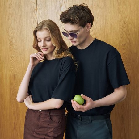 Футболка унисекс премиум Аура (Aura), 100% хлопок 200гр. черный, размер 3XL/4XL