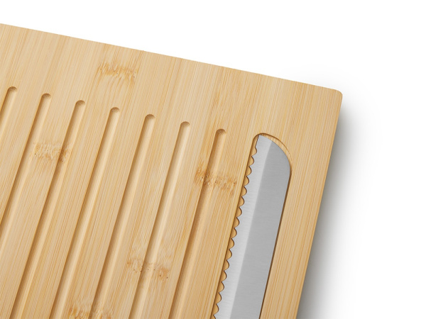 Разделочная доска из бамбука Круста с хлебным ножом