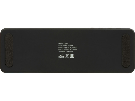 Часы с беспроводной зарядкой Cyber, 10 Вт Часы с беспроводной зарядкой Cyber, 10 Вт