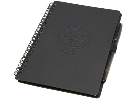 Slate многоразовый набор из блокнота в мягкой обложке и ручки - сплошной черный