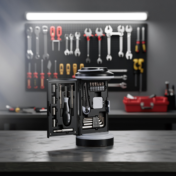 Набор инструментов "Pod" с фонарем