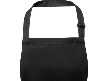 Фартук Andrea плотностью 240 г/м² с регулируемой завязкой на шее - сплошной черный