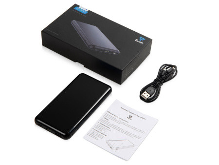 Внешний аккумулятор Forge v.2, металл, 10000mah, черный