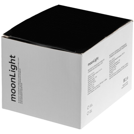 Лампа с колонкой и беспроводной зарядкой moonLight, белая Лампа с колонкой и беспроводной зарядкой moonLight, белая