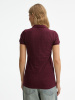 Рубашка поло женская Brandy Women, бордовая с белым, размер XS