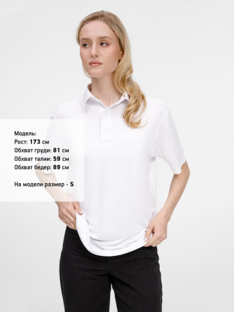 Рубашка поло унисекс Senti, белая, размер S