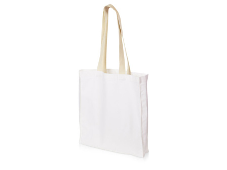 Сумка Donny из хлопка с донной складкой и парусиновыми ручками, белый