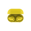 Наушники беспроводные с зарядным боксом TWS AIR SOFT, цвет желтый