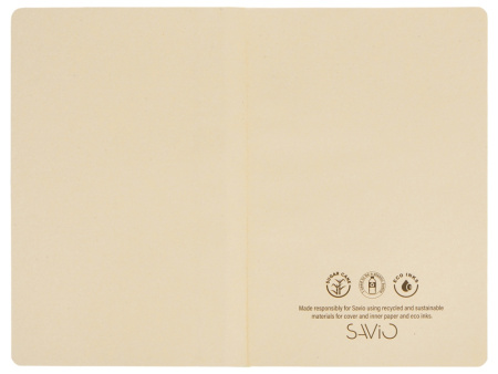 Блокнот А5 из переработанного тростника и RPET Adiantum, 80 листов, гибкая обложка, синий