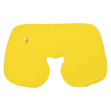 Подушка  надувная дорожная WAY  в футляре; желтый; 43,5х27,5 см; твил Подушка  надувная дорожная WAY  в футляре; желтый; 43,5х27,5 см; твил