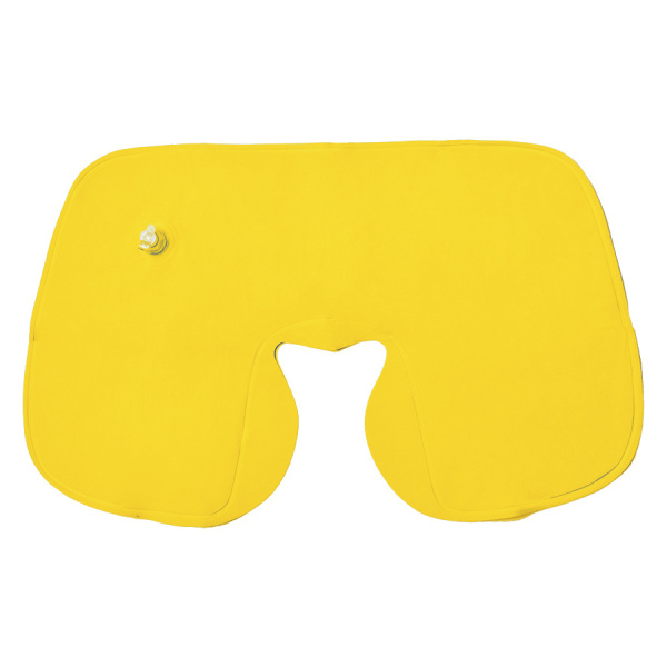 Подушка  надувная дорожная WAY  в футляре; желтый; 43,5х27,5 см; твил Подушка  надувная дорожная WAY  в футляре; желтый; 43,5х27,5 см; твил