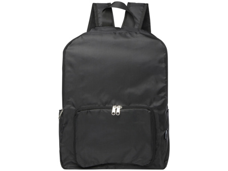 Складной рюкзак EcoFold объемом 15 л из переработанного ПЭТ-пластика - сплошной черный