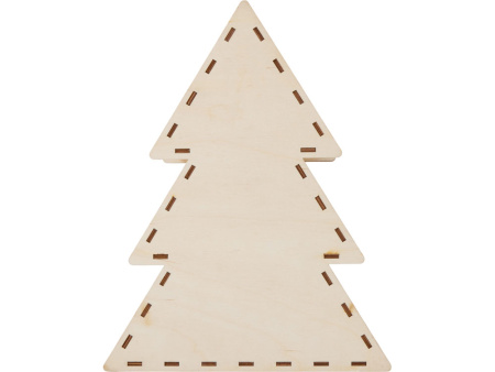 Шкатулка из фанеры в виде елки Firytale , серебристая