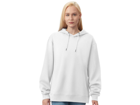 Толстовка с капюшоном оверсайз Lisbon унисекс, белый