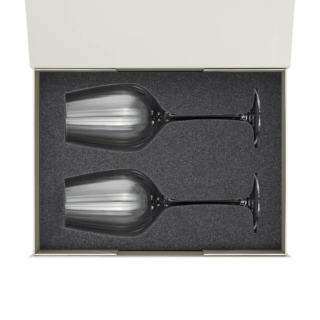 Подарочный набор 2 бокала для вина Бланш (Blanche) в серой коробке