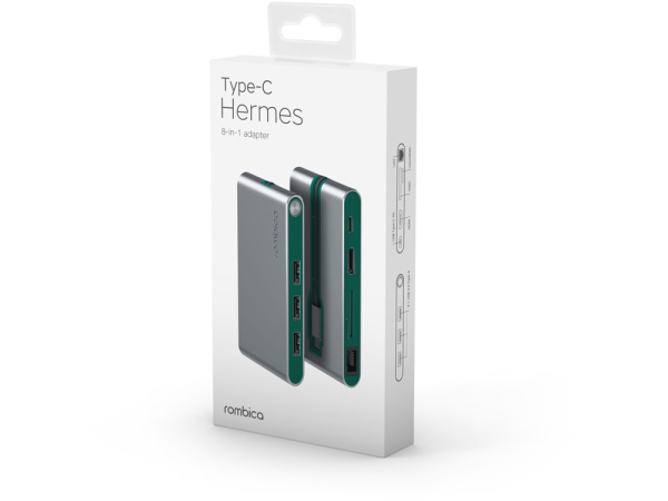 Хаб USB Rombica Type-C Hermes Green Хаб USB Rombica Type-C Hermes Green