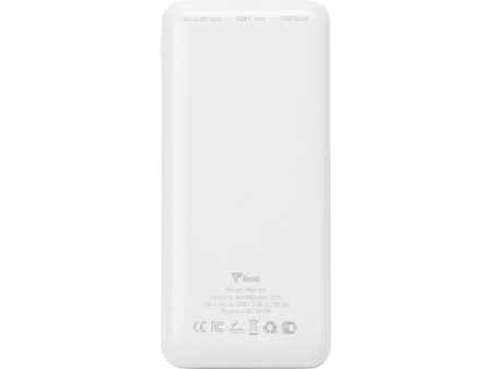 Внешний аккумулятор Evolt Mini-10, 10000 mAh, белый