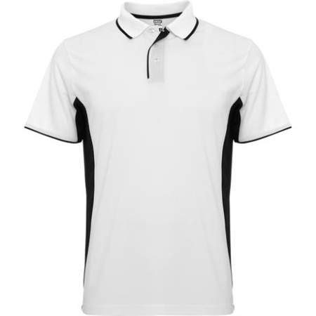 Спортивная футболка поло MONTMELO мужская, БЕЛЫЙ/ЧЕРНЫЙ S