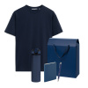 Набор с одеждой KRIS (футболка, бутылка, ежедневник, ручка), синий, S