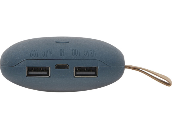 Внешний аккумулятор в форме камня Stone, 7800 mAh, темно-серый