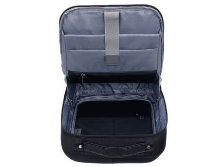 Рюкзак TORBER VOYAGE с отделением для ноутбука 15,6'', черный, нейлон/микрофибра, 30x12x42 см, 14л