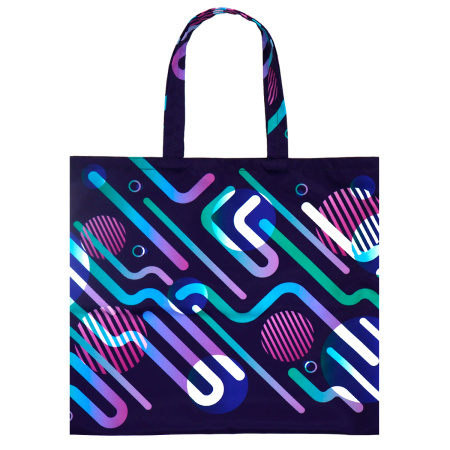 Сумка для покупок Бэгис с полноцветной печатью, длина ручек 50 см